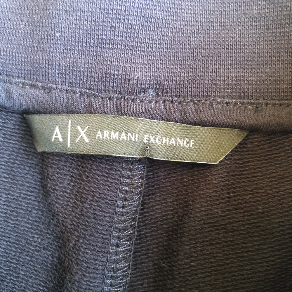 A/ X Armani Exchange Navy Blue Wide-Leg Slide-Bottom Lounge Pants Women’s Size S - Picture 8 of 16